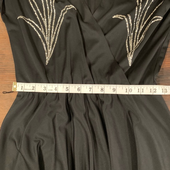 Vintage Black Dress with Silver Embellishments - Picture 6 of 6